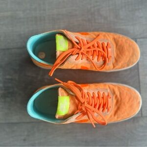 Vibrant Orange and Teal Women's Sneakers